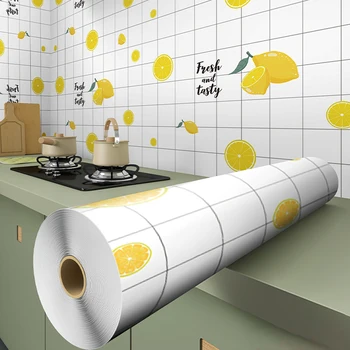 Çıkartmalar Dekorasyon Alüminyum Folyo Sopa Ve Kabuğu Duvar Kağıdı Mutfak Duvar Kağıdı Su Geçirmez Kendinden yapışkanlı Vinil Dekoratif Duvar
