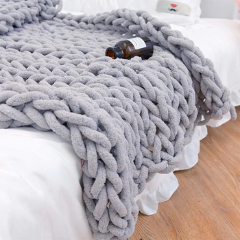 Örgü battaniye Dokuma Battaniye Mat Atmak Sandalye Dekor Sıcak İplik örgü battaniye Ev Dekor Fotoğrafçılık İçin