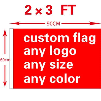 ücretsiz kargo xvggdg Özel Bayrak 60X90 cm (2x3FT) Polyesterany logo herhangi bir renk Özel bayrak afiş