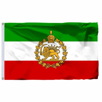 İran Deniz Bayrağı 1933-1980 90x150 cm 3x5ft 100D Polyester Çift Dikişli Yüksek Kaliteli Afiş Ensign Ücretsiz Kargo